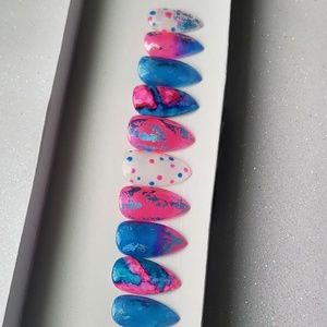 "Oceana" Reusable Press On Nails
